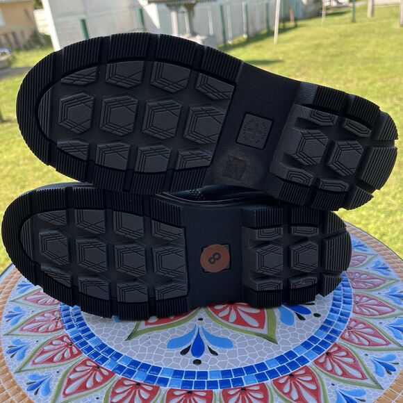 Dr Doc Martens Combs Tech WX Sz Women's 9 / M8 Leather Utility Black Boots NEW - Picture 9 of 10